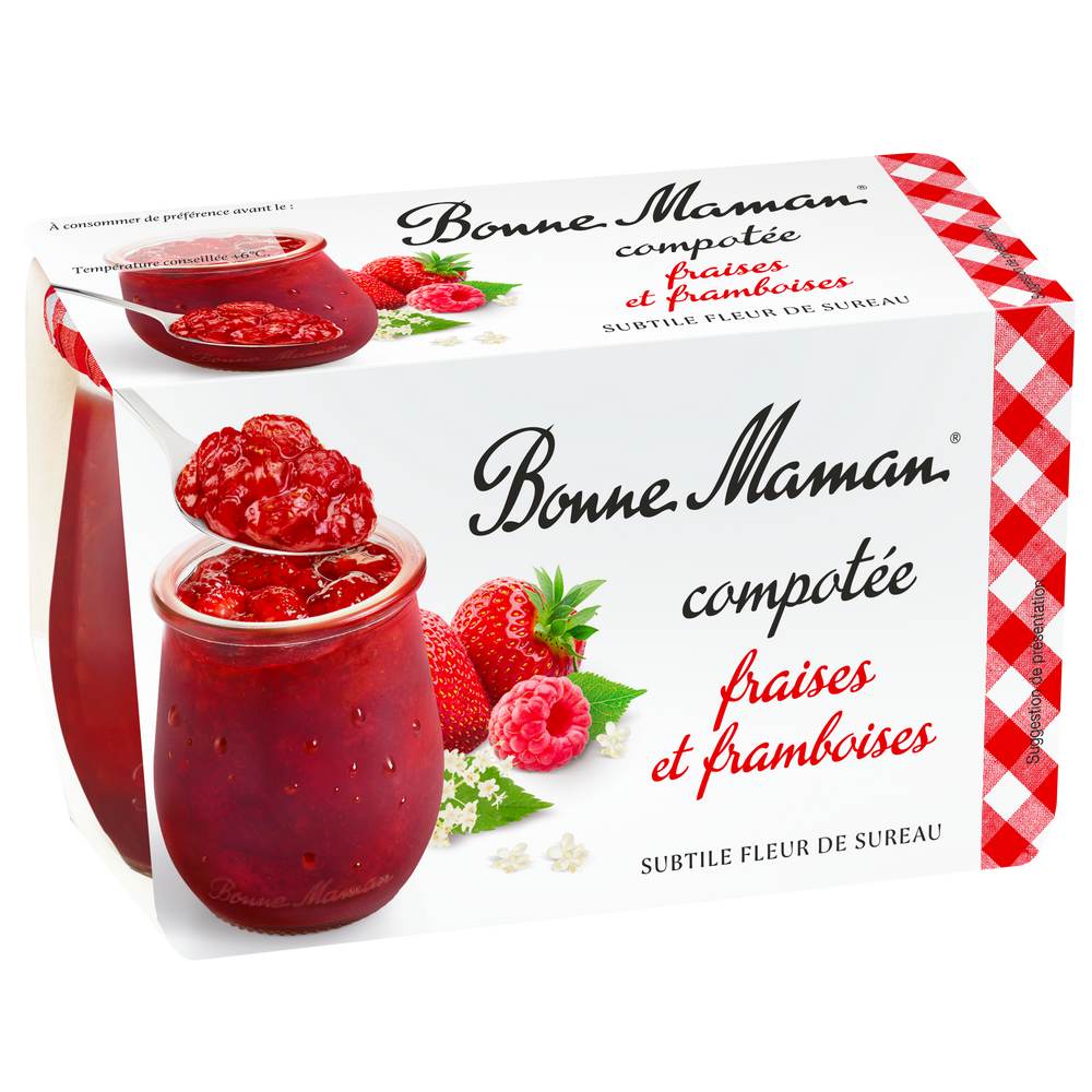 Compotée de Fraises & Framboises subtile Fleur de Sureau