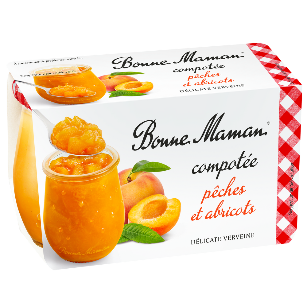 Compotée de Pêches Abricots délicate Verveine