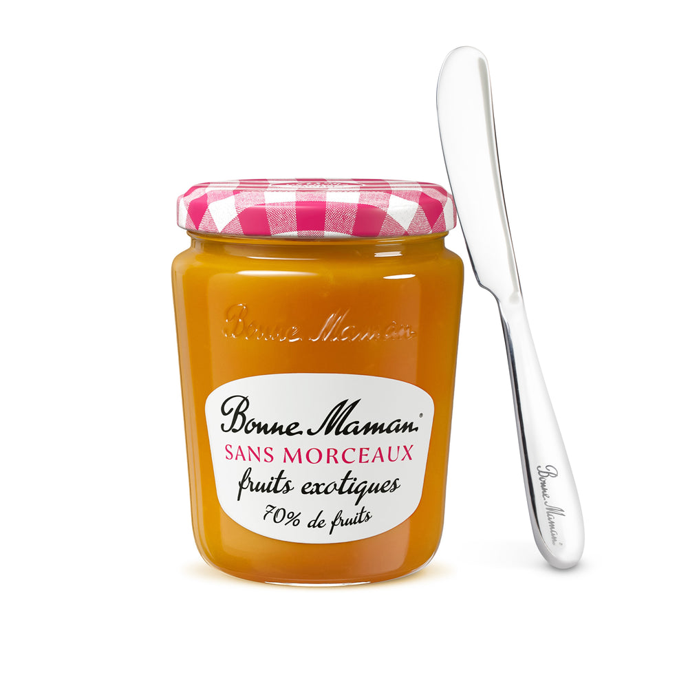 Confiture de Fruits Exotiques SANS MORCEAUX et son tartineur