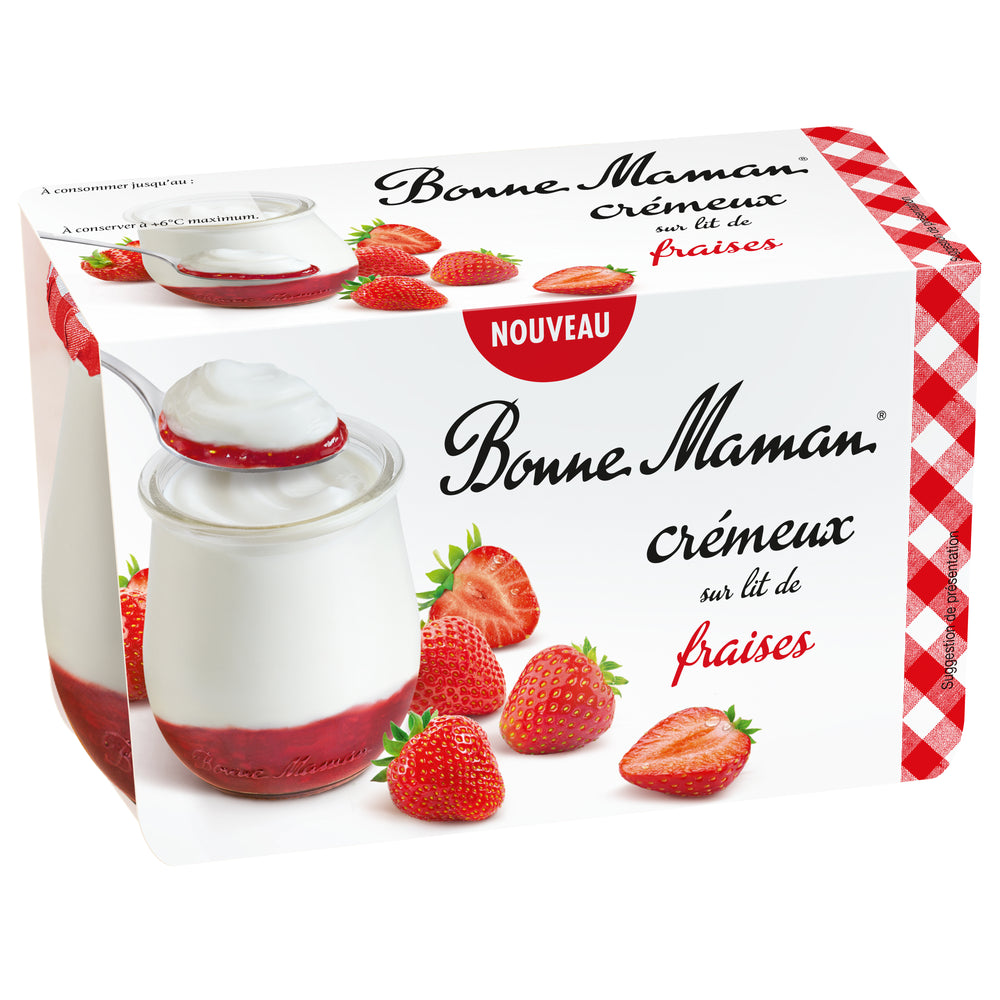 Crémeux sur lit de fraises