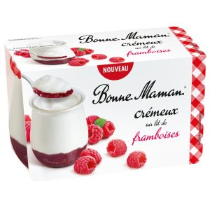 Crémeux sur lit de framboises