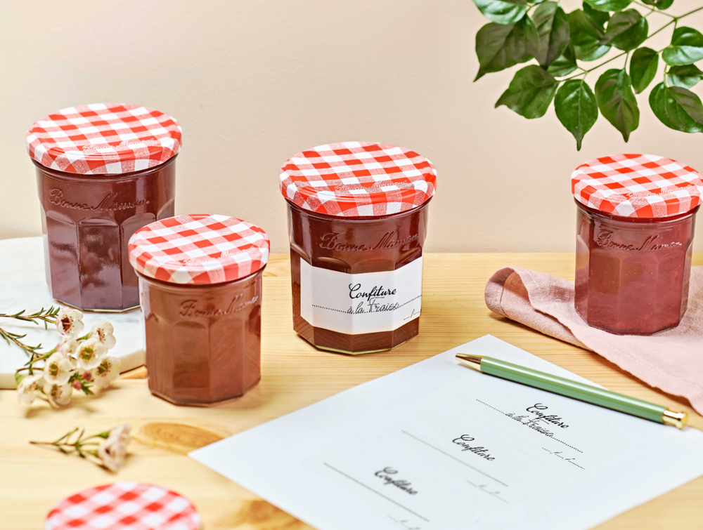 Lot de 6 Couvercles et Etiquettes pour pots de Confiture 370g - Image 2
