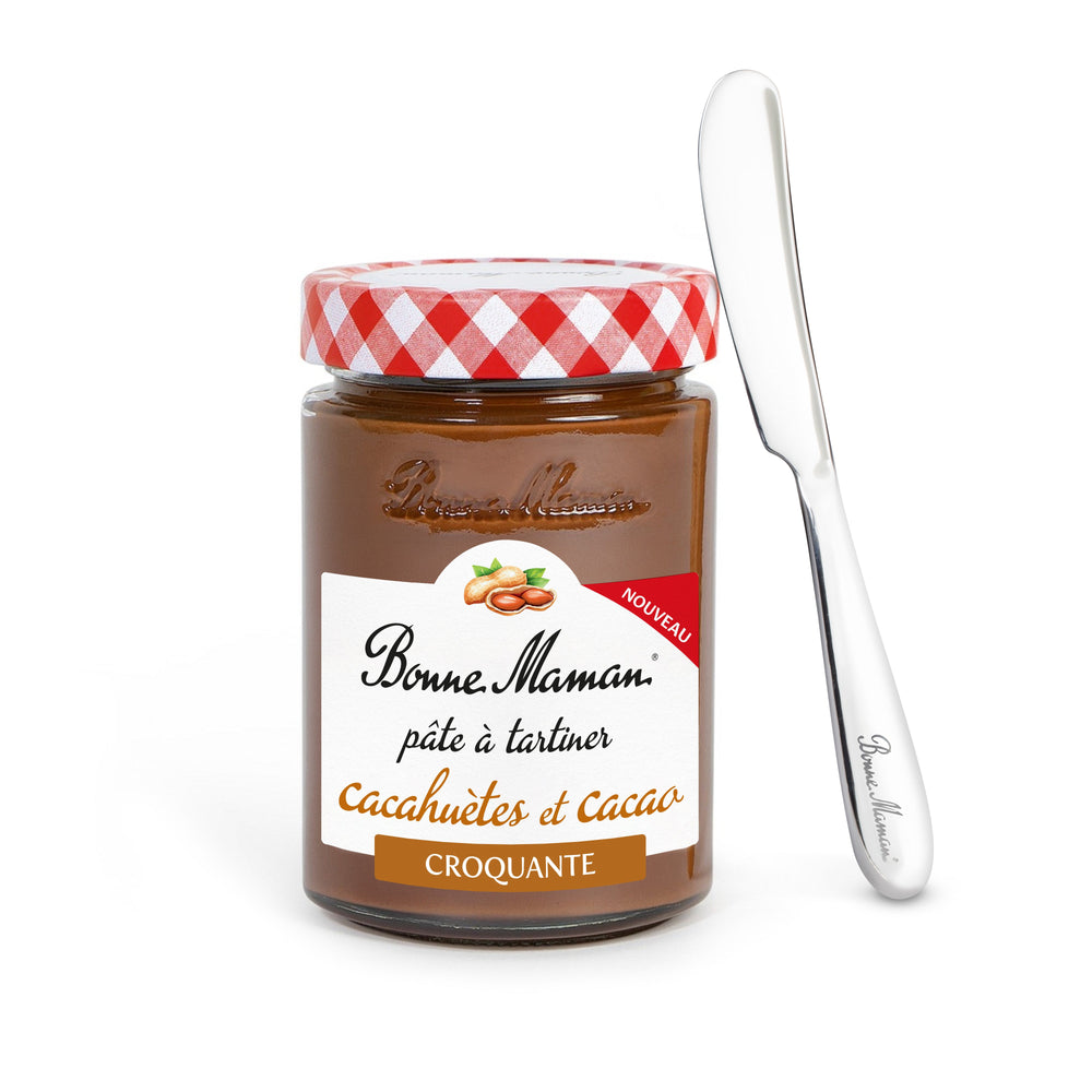 Pâte à tartiner cacahuètes et cacao croquante et son tartineur