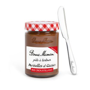 Pâte à tartiner Noisettes et Cacao riz croustillant et son tartineur